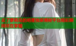 去了萝莉岛的明星独家揭秘平台精彩瞬间尽在掌握