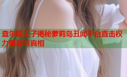 查尔斯王子揭秘萝莉岛丑闻平台直击权力黑幕与真相