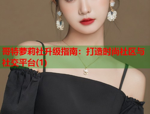 哥特萝莉社升级指南：打造时尚社区与社交平台(1)  第1张