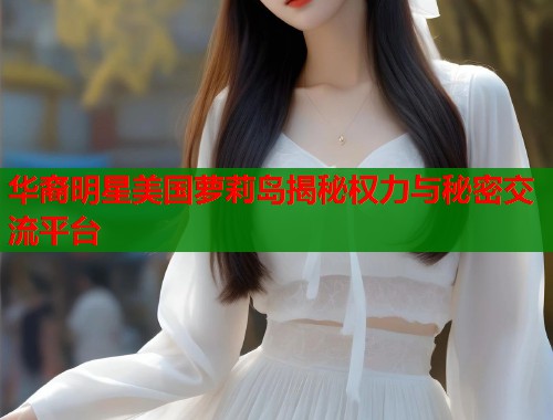 华裔明星美国萝莉岛揭秘权力与秘密交流平台  第1张